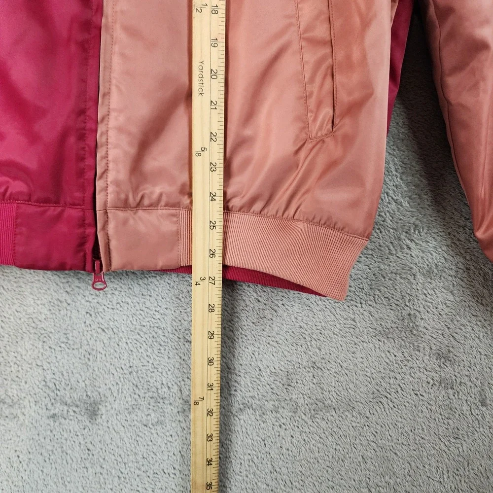 Jordan Flight Bomber Jacket Mens Medium Burgundy Pink Colorblock Zip Streetwear